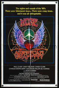 4x666 MORE AMERICAN GRAFFITI style A 1sh '79 cool psychedelic art by Mouse/Kelley!