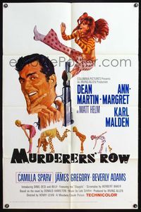 4x680 MURDERERS' ROW 1sh '66 art of spy Dean Martin as Matt Helm + sexy Ann-Margret by McGinnis!