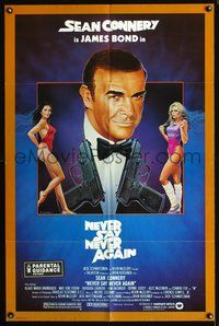 4x701 NEVER SAY NEVER AGAIN 1sh '83 Dorero art of Sean Connery as James Bond 007!