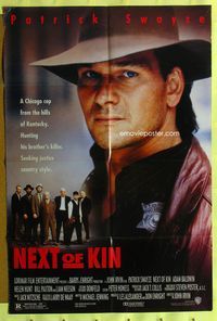 4x705 NEXT OF KIN 1sh '89 close-up of sheriff Patrick Swayne, Adam Baldwin, Bill Paxton
