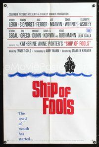 4x823 SHIP OF FOOLS 1sh '65 Stanley Kramer directed, Vivien Leigh & Simone Signoret!