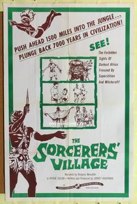 4x848 SORCERERS' VILLAGE 1sh '58 push 1500 miles in the jungle & plunge 7000 years in civilization!