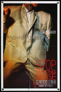 4x880 STOP MAKING SENSE 1sh '84 Jonathan Demme, Talking Heads, close-up of David Byrne's suit!