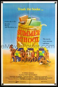 4x884 SUMMER SCHOOL 1sh '77 art of sexy teens on the beach, the movie your parents will hate!