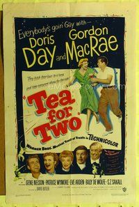 4x900 TEA FOR TWO 1sh '50 Doris Day & MacRae hitch their lovin' to a song & take everyone along!