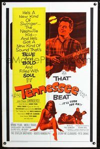4x908 THAT TENNESSEE BEAT 1sh '66 Merle Travis is the Nashville Kid, country music!