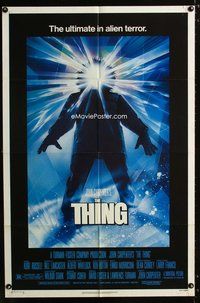 4x915 THING 1sh '82 John Carpenter, cool sci-fi horror art, the ultimate in alien terror!