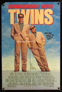 4x954 TWINS DS 1sh '88 Arnold Schwarzenegger & Danny DeVito are an unlikely duo!