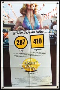 4x965 USED CARS 1sh '80 Robert Zemeckis, sexy girl w/fuel mileage sign image!