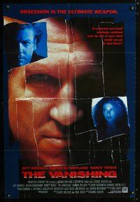 4x968 VANISHING DS 1sh '93 creepy pieced-together Jeff Bridges, Kiefer Sutherland, Nancy Travis!