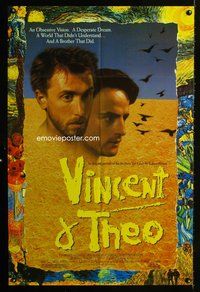 4x971 VINCENT & THEO 1sh '90 Robert Altman meets Tim Roth as Vincent van Gogh, cool artwork!