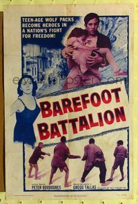 4y061 BAREFOOT BATTALION 1sh '54 Greek thieves, beggars, and urchins remain the heroes!