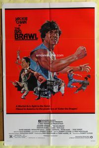 4y076 BIG BRAWL 1sh '80 early Jackie Chan, violent art, a kung fu fight to the finish!