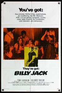 4y086 BILLY JACK 1sh '71 Tom Laughlin, Delores Taylor, most unusual boxoffice success ever!