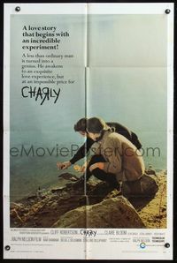 4y154 CHARLY 1sh '68 super low IQ Cliff Robertson is turned into a genius and back again!