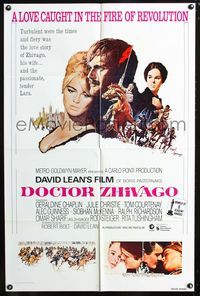 4y225 DOCTOR ZHIVAGO int'l 1sh R71 Omar Sharif, Julie Christie, David Lean English epic!