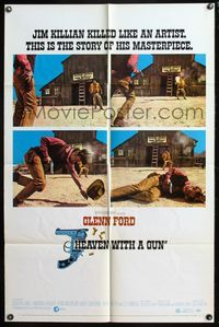 4y344 HEAVEN WITH A GUN 1sh '69 this is the story of Glenn Ford, who kills like an artist!