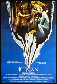 4y392 ICEMAN int'l 1sh '84 John Lone is an unfrozen 40,000 year-old neanderthal caveman, different!