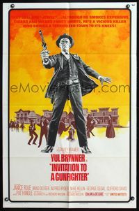 4y412 INVITATION TO A GUNFIGHTER 1sh '64 vicious killer Yul Brynner brings a town to its knees!