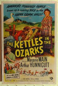4y452 KETTLES IN THE OZARKS 1sh '56 Marjorie Main as Ma brews up a roaring riot in the hills!