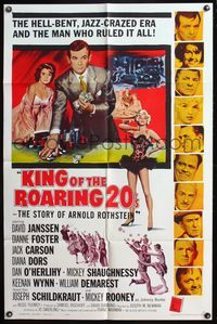 4y461 KING OF THE ROARING 20'S 1sh '61 poker, gambling & sexy Diana Dors in the hell-bent jazz era!