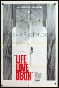 4y507 LIFE LOVE DEATH int'l 1sh '69 Claude Lelouch, La vie, l'amour, la mort, art of guillotine!