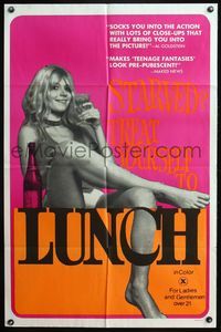 4y529 LUNCH 1sh '73 if you're starved, treat yourself to sexy Velvet Busch for lunch!