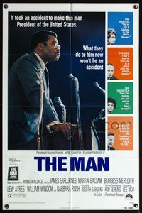 4y537 MAN 1sh '72 James Earl Jones as the 1st pretend black U.S. President, written by Rod Serling!