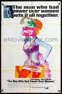 4y555 MAN WHO HAD POWER OVER WOMEN 1sh '70 John Krish directed, Rod Taylor, cool sexy montage art!