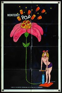 4y600 MONTEREY POP 1sh '68 D.A. Pennebaker, rock & roll, great sexy Tomi Ungerer art!