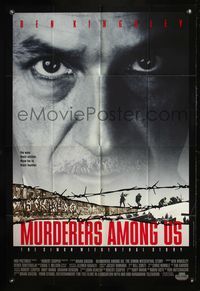 4y612 MURDERERS AMONG US HBO TV 1sh '89 Ben Kingsley in the story of Nazi hunter Simon Wiesenthal!