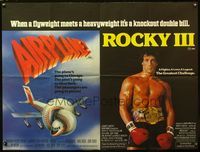 4z012 AIRPLANE/ROCKY III British quad '80s when a flyweight meets a heavyweight, it's a knockout!