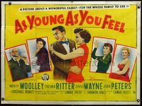 4z029 AS YOUNG AS YOU FEEL British quad '51 great including young sexy Marilyn Monroe!