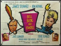 4z038 BELL, BOOK & CANDLE British quad '58 different, James Stewart, Kim Novak is well-stacked!