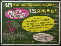 4z044 BIG BEAT British quad '58 early blues & rock and roll, Fats Domino & top recording stars!