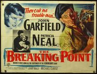 4z062 BREAKING POINT British quad '50 John Garfield, Patricia Neal, from Ernest Hemingway's story!