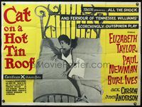 4z076 CAT ON A HOT TIN ROOF British quad R60s different image of Elizabeth Taylor as Maggie the Cat!