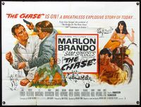 4z079 CHASE British quad '66 Marlon Brando, Jane Fonda, Robert Redford, Arthur Penn, different art!