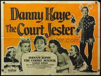 4z095 COURT JESTER British quad '55 classic wacky Danny Kaye, Basil Rathbone, Glynis Johns