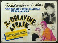 4z112 DELAVINE AFFAIR British quad '54 sexy Honor Blackman had an affair with a killer!