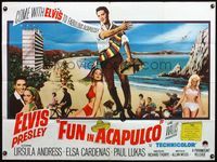 4z158 FUN IN ACAPULCO British quad '63 Elvis Presley in Mexico + sexy Ursula Andress!