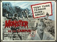 4z271 MONSTER ON THE CAMPUS British quad '58 test tube horror runs amok, wacky different image!