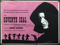 4z382 SEVENTH SEAL British quad '57 Ingmar Bergman's Det Sjunde Inseglet, Bengt Ekerot as Death!