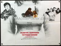 4z418 STRAW DOGS British quad '72 Dustin Hoffman, Susan George, Peckinpah, sexy different image!