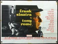 4z444 TONY ROME British quad '67 detective Frank Sinatra walks in on sexy near-naked girl on bed!