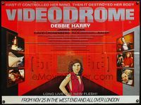 4z468 VIDEODROME advance British quad '83 David Cronenberg, James Woods, Debbie Harry, different!