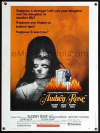 5a391 AUDREY ROSE 30x40 '77 Susan Swift, Anthony Hopkins, a haunting vision of reincarnation!
