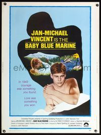5a393 BABY BLUE MARINE 30x40 '76 naked sexy Jan-Michael Vincent & kissing Glynis O'Connor!