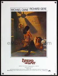 5a405 BEYOND THE LIMIT 30x40 '83 art of Michael Caine, Richard Gere & sexy girl by Richard Amsel!
