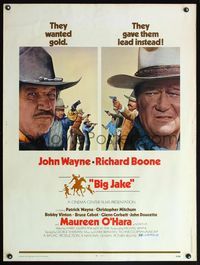 5a410 BIG JAKE 30x40 '71 Richard Boone wanted gold but John Wayne gave him lead instead!